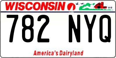 WI license plate 782NYQ