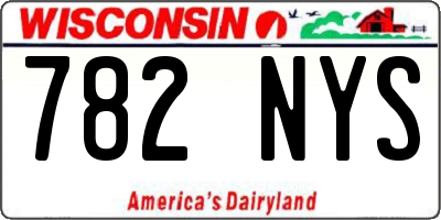 WI license plate 782NYS