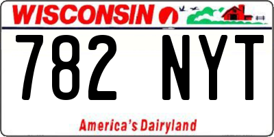WI license plate 782NYT