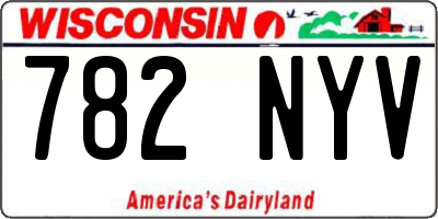 WI license plate 782NYV