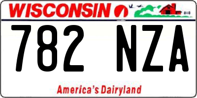 WI license plate 782NZA
