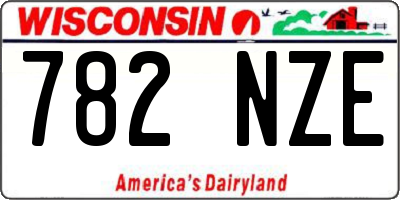WI license plate 782NZE