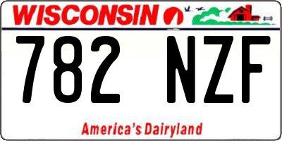 WI license plate 782NZF
