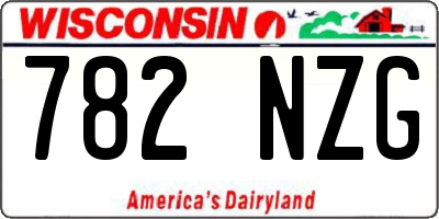 WI license plate 782NZG