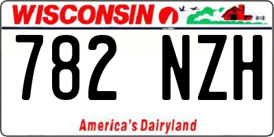 WI license plate 782NZH