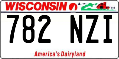 WI license plate 782NZI