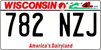 WI license plate 782NZJ
