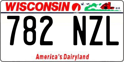 WI license plate 782NZL