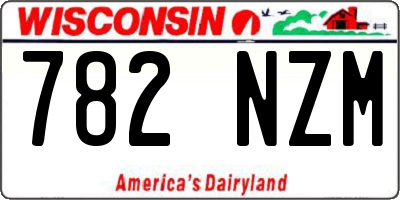 WI license plate 782NZM