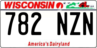 WI license plate 782NZN