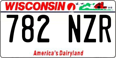 WI license plate 782NZR