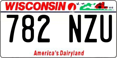 WI license plate 782NZU