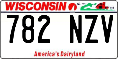 WI license plate 782NZV