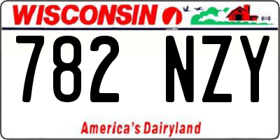 WI license plate 782NZY