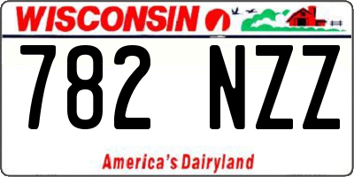 WI license plate 782NZZ