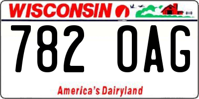 WI license plate 782OAG