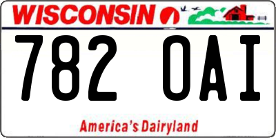 WI license plate 782OAI