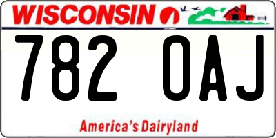 WI license plate 782OAJ