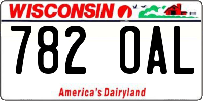 WI license plate 782OAL