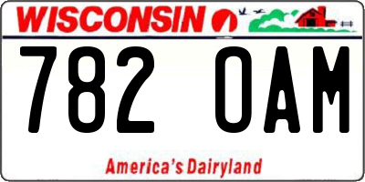 WI license plate 782OAM