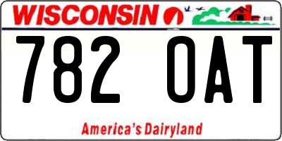 WI license plate 782OAT