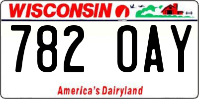 WI license plate 782OAY