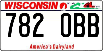 WI license plate 782OBB