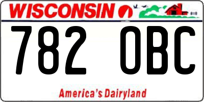 WI license plate 782OBC