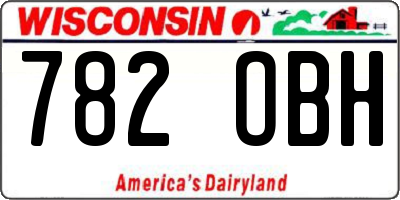 WI license plate 782OBH