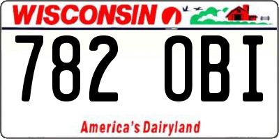 WI license plate 782OBI