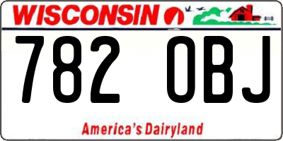 WI license plate 782OBJ
