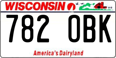 WI license plate 782OBK