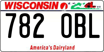 WI license plate 782OBL
