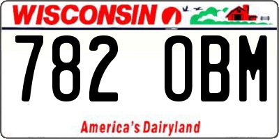 WI license plate 782OBM