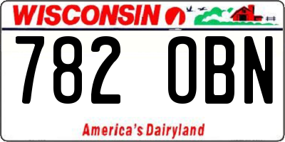 WI license plate 782OBN
