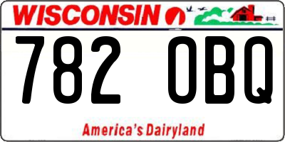 WI license plate 782OBQ