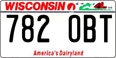 WI license plate 782OBT