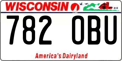 WI license plate 782OBU