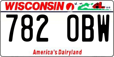 WI license plate 782OBW