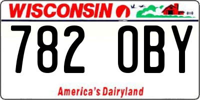 WI license plate 782OBY