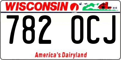 WI license plate 782OCJ