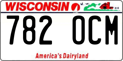WI license plate 782OCM