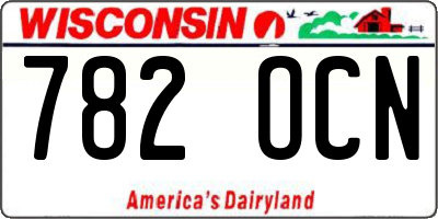 WI license plate 782OCN