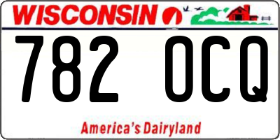 WI license plate 782OCQ