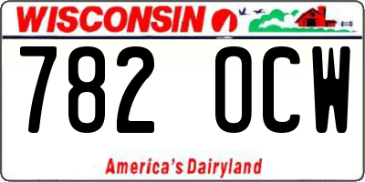 WI license plate 782OCW