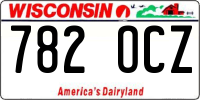 WI license plate 782OCZ