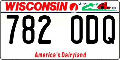 WI license plate 782ODQ