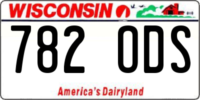 WI license plate 782ODS