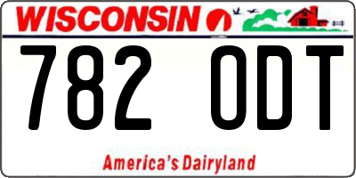 WI license plate 782ODT