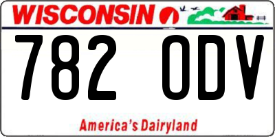 WI license plate 782ODV